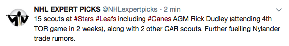 Y va se passer de quoi, entre les Hurricanes et les Leafs...