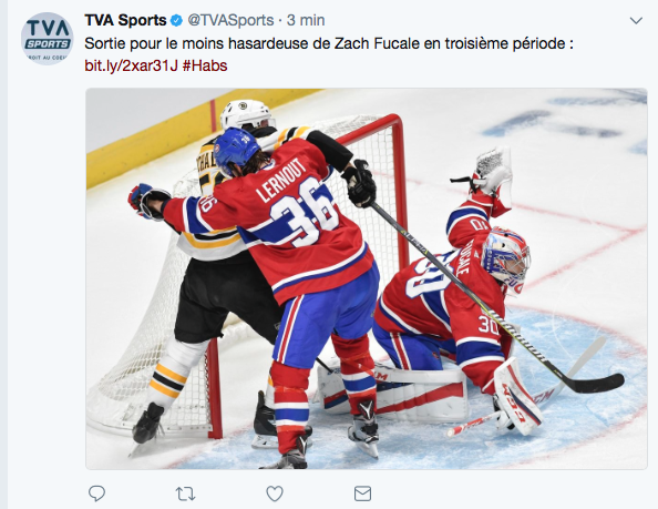  Zach Fucale essaie encore de FAIRE SON FRAIS...HAHA!!!