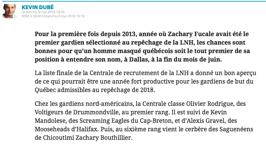 Zach Fucale les a COULÉS sans le vouloir....