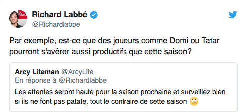 Ça fait peur pour la saison prochaine...
