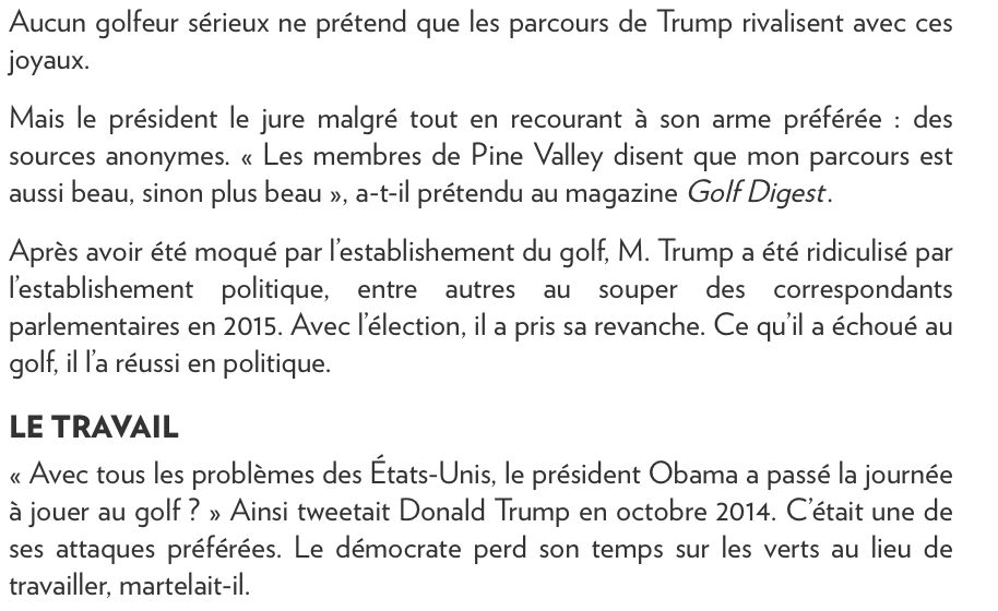 Ce que le GOLF nous dit sur Donald Trump..