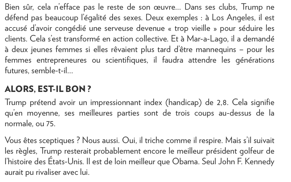 Ce que le GOLF nous dit sur Donald Trump..