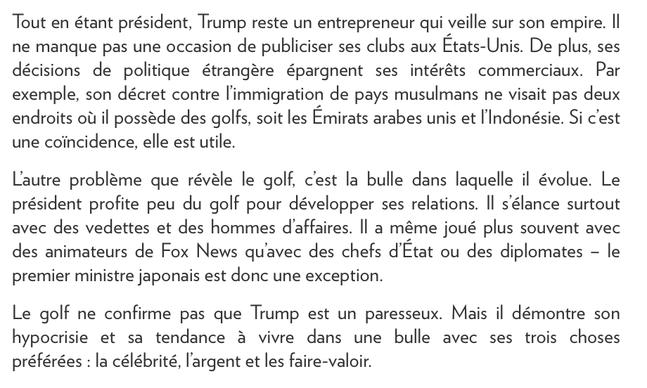 Ce que le GOLF nous dit sur Donald Trump..