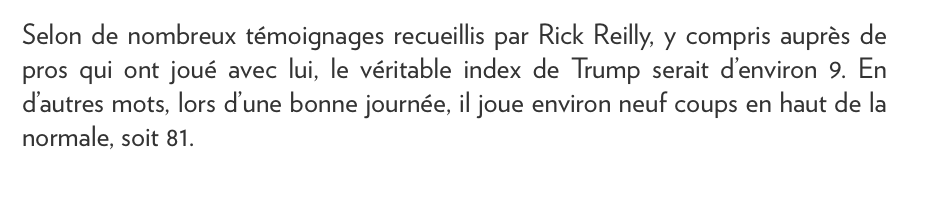 Ce que le GOLF nous dit sur Donald Trump..