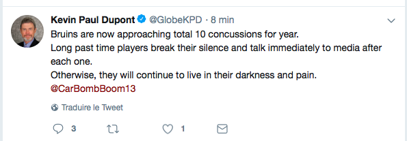 C'est les BIG BRUINS COMMOTIONNÉS...