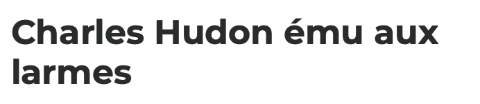 Charles Hudon aux LARMES...est devenu VIRAL....