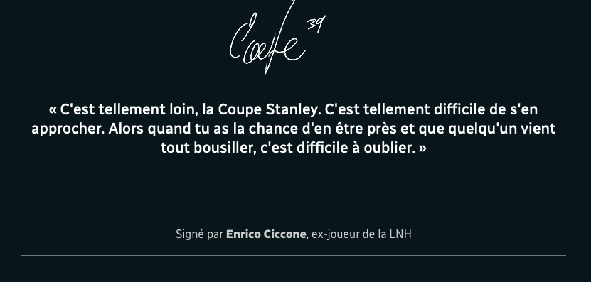 CICCO en veut encore à Jeremy Roenick...Pour lui avoir VOLÉ la COUPE STANLEY...