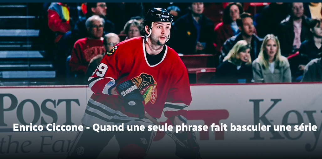 CICCO en veut encore à Jeremy Roenick...Pour lui avoir VOLÉ la COUPE STANLEY...