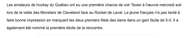 Comment le CH a-t-il pu passer par-dessus Alexandre Texier?????