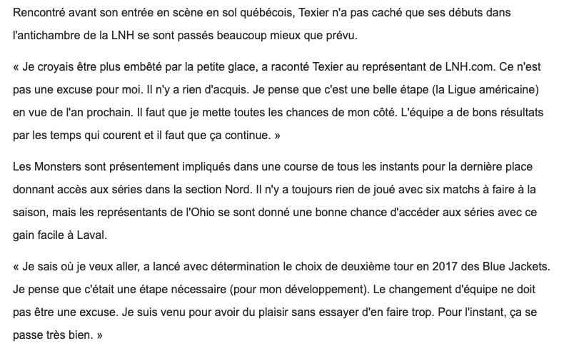 Comment le CH a-t-il pu passer par-dessus Alexandre Texier?????