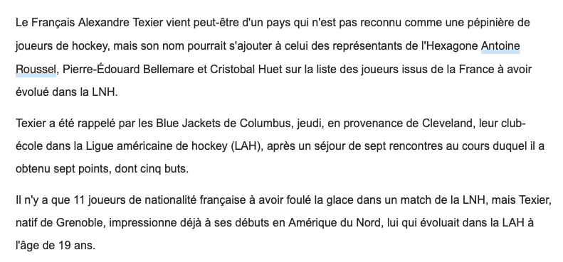 Comment le CH a-t-il pu passer par-dessus Alexandre Texier?????