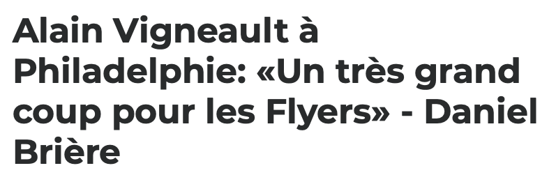 Daniel Brière est au 7e ciel... Pour l'embauche d'Alain Vigneault...