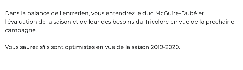 Dany Dubé vient nous CASSER le PARTY concernant Ryan Poehling..