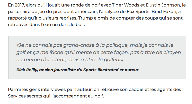 Donald Trump TRICHE même au GOLF..