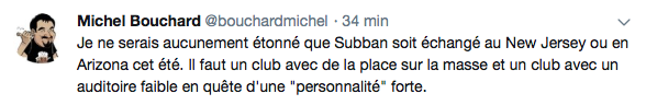 Est-ce que PK Subban pourrait être utilisé...