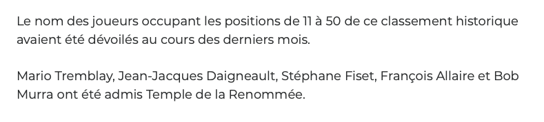 Guy Lafleur le MEILLEUR JOUEUR de l'HISTOIRE de la LHJMQ...et le PLUS GRINCHEUX....