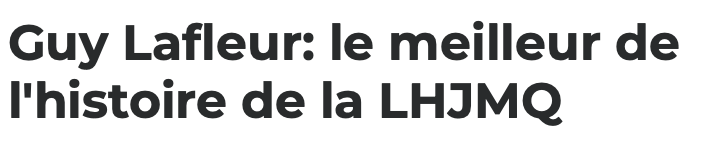 Guy Lafleur le MEILLEUR JOUEUR de l'HISTOIRE de la LHJMQ...et le PLUS GRINCHEUX....