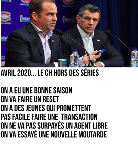 HAHA!!! Pas besoin d'écouter le BILAN de Marc Bergevin...
