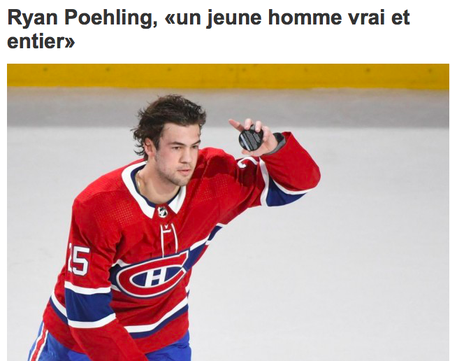 HAHA!! Ryan Poehling veut CALMER les FEFANS!!!!!!!!