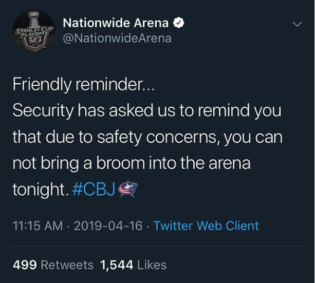 HAHA...Les Blue Jackets demandent aux FANS...