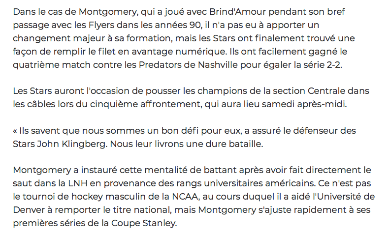 Il faut un JEUNE COACH à Montréal...