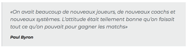 Il n'y avait pas d'EGO dans ce vestiaire....HAHA!!!!