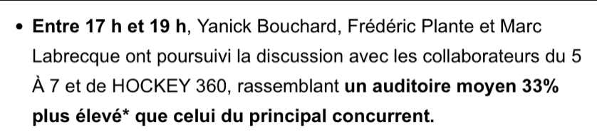 Jean-Charles Lajoie et TVA Sports vous mentent...