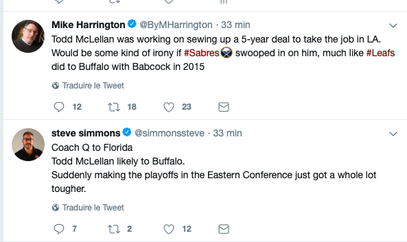 Joel Quenneville et Todd McLellan dans la division de Ti-Claude...