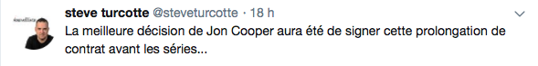 Jon Cooper l'avait vu venir...