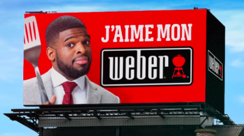 L'affiche J'AIME MON WEBER continue de faire JASER à Montréal....