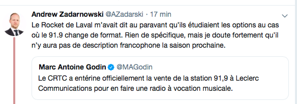 Le 98,5 veut ÉCRASER le 91,9 Sports au FOND du TROU....