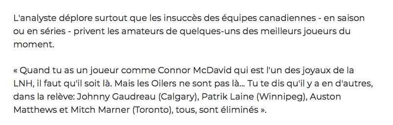 Le Canada n'a plus de POUVOIR au sein de la LNH.