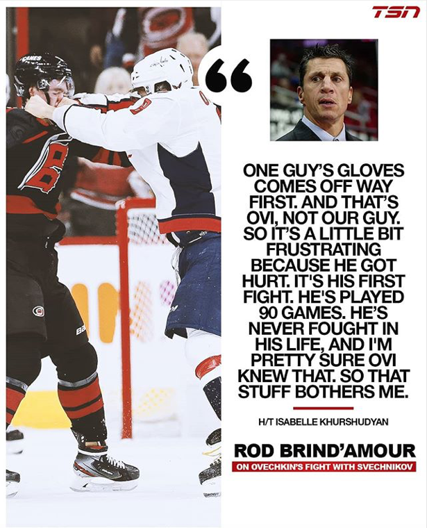 Le coach des Hurricanes s'est retenu...