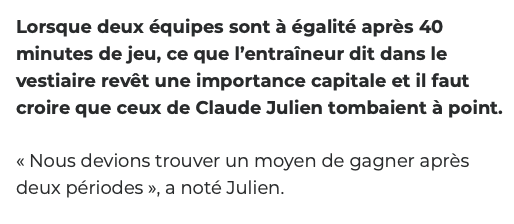 LE SPEECH DE CLAUDE JULIEN...