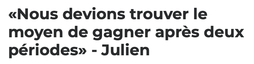 LE SPEECH DE CLAUDE JULIEN...