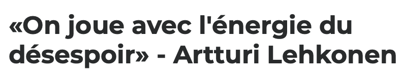 L'ÉNERGIE du DÉSESPOIR...