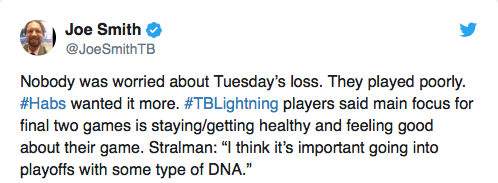 Les joueurs du Lightning avouent...