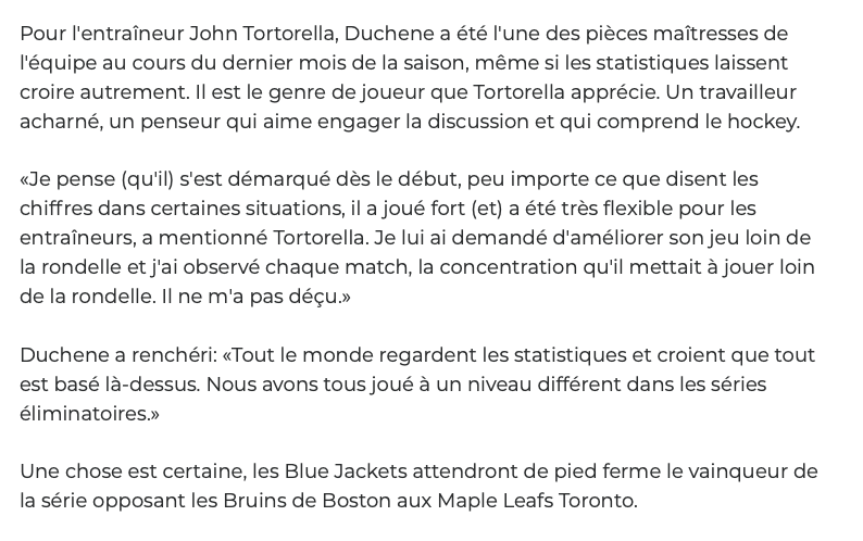 Les médias de Columbus...Sont PERSUADÉS que Matt Duchene va rester....