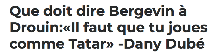 Marc Bergevin va RAMASSER Jonathan Drouin lors de leur rencontre privée...