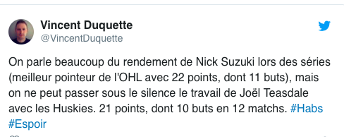 Nick Suzuki vs Joel Teasdale.....