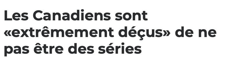 On s'en CAL...que vous soyez DÉÇUS....