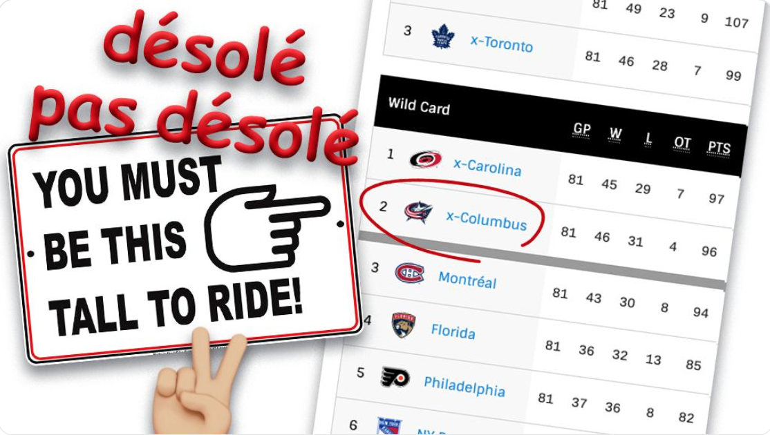 OUCH...Columbus qui NARGUE le Canadien...
