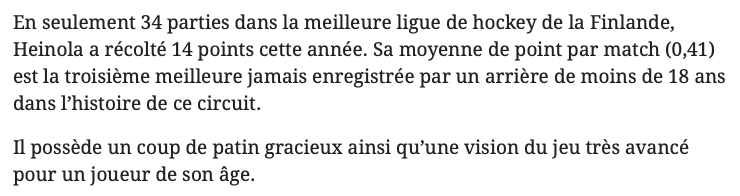 Parmi ces 15....On veut Caufield ou Lavoie...