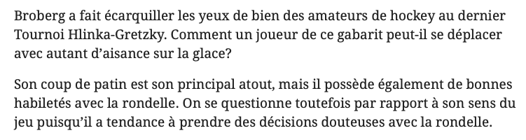 Parmi ces 15....On veut Caufield ou Lavoie...