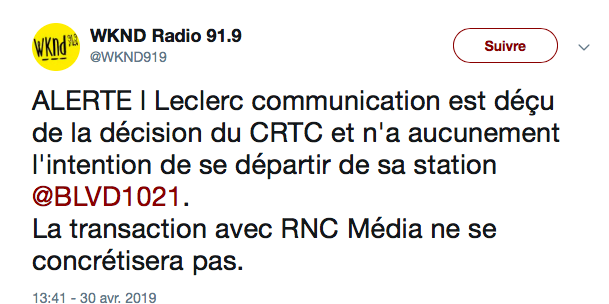 REVIREMENT de SITUATION!!! Le 91,9 Sports SURVIT...pour l'instant...MAIS....