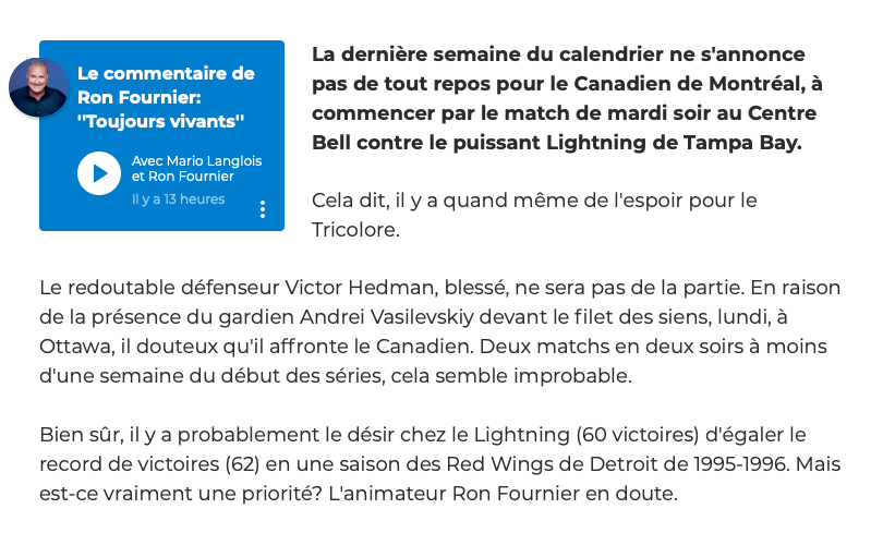 Selon Ron Fournier....
