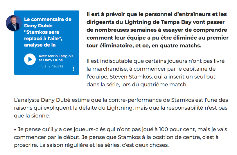 Si Marc Bergevin veut aller chercher Steven Stamkos....