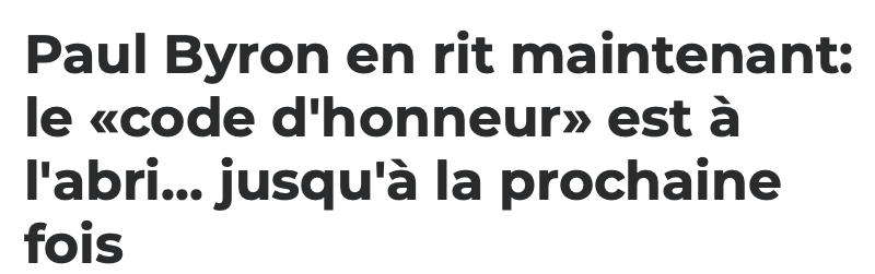 Si on était la femme de Paul Byron..