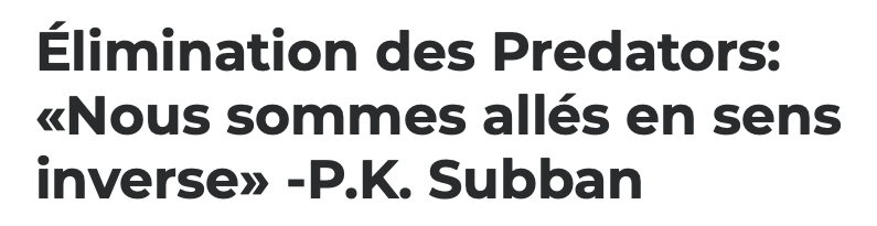 Tant que PK Subban ne comprendra pas...