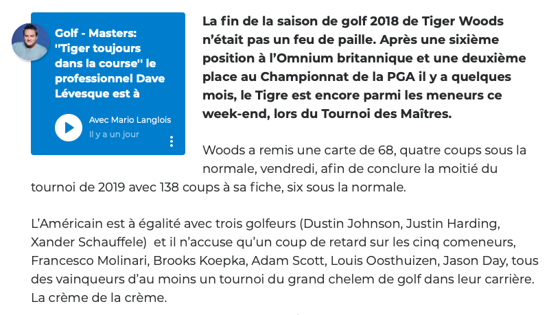 TIGER WOODS...IS BACK..